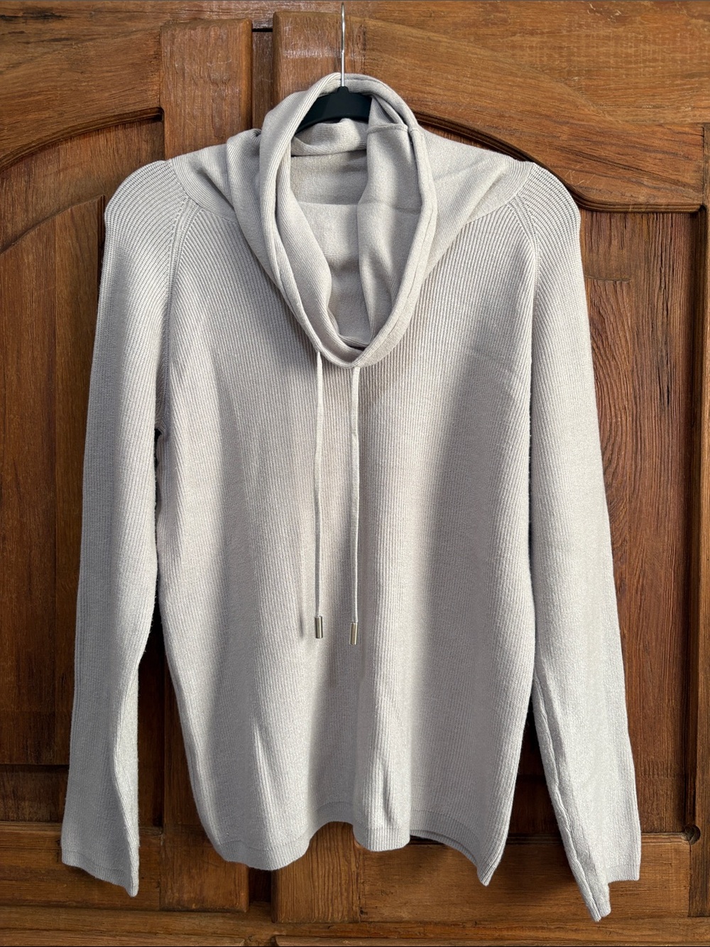 Workshop Republic Clothing Light Gray Cowl Neck Pullover